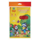 Фетр Мульти-Пульти "Приключения Енота", А4, 5л., 5цв., 2мм, самоклеящийся, мягкий