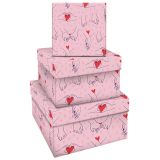 Набор квадратных коробок 3в1, MESHU "Falling in love", (19,5*19,5*11-15,5*15,5*9см) Набор квадратных коробок 3в1, MESHU "Falling in love", (19,5*19,5*11-15,5*15,5*9см)