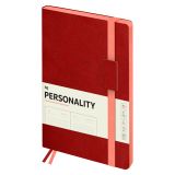 Ежедневник недатированный, B5, 136л., мягкий переплет, кожзам, BG "Personality. Red", красный, цветной срез, на резинке, карман Ежедневник недатированный, B5, 136л., мягкий переплет, кожзам, BG "Personality. Red", красный, цветной срез, на резинке, карман