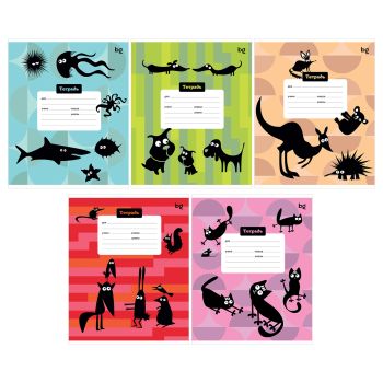 Тетрадь 12л., косая линия BG 