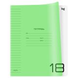 Тетрадь 18л., линия BG "Однотонный. Неон", пластиковая обложка, неон салатовый