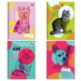 Записная книжка А6 80л., на гребне BG "Наши питомцы", глянцевая ламинация, твердая обложка