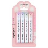 Набор текстовыделителей MESHU "Nice Kittens", 04цв., пастельные цвета, 1-4мм, блистер с европодвесом