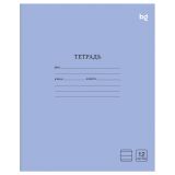 Тетрадь 12л., линия BG "Однотонная", голубая