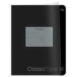 Тетрадь 18л., линия BG "Классический цвет", пластиковая обложка, черный