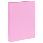 Папка на 2 кольцах СТАММ А4, 25мм, 500мкм, пластик, пастель, розовая