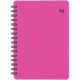 Записная книжка А6 60л. на гребне BG "Неон", розовая пластиковая обложка, тиснение фольгой