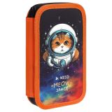 Пенал 2 отделения, 190*110 ArtSpace "Meow Space", ламинированный картон, софт-тач Пенал 2 отделения, 190*110 ArtSpace "Meow Space", ламинированный картон, софт-тач