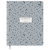 Дневник 1-11 кл. 48л. (ЛАЙТ) BG "Цветочки. Серый", иск. кожа, печать, тиснение фольгой, ляссе с фигуркой