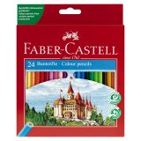Карандаши цветные Faber-Castell "Замок", 24цв., шестигр., заточ., картон, европодвес Карандаши цветные Faber-Castell "Замок", 24цв., шестигр., заточ., картон, европодвес