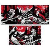 Тетрадь 48л., А5, клетка BG "Эксклюзив. Хищники", "софт тач" ламинация, выб.лак, с форзацем, 70г/м2