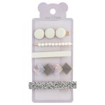 Заколки для волос MESHU, серебристые, 5шт., европодвес