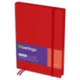 Ежедневник недатированный, А5, 136л., кожзам, Berlingo "Western", красный, с резинкой