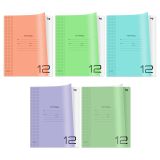 Тетрадь 12л., клетка BG "UniTone. MIX", пластиковая обложка