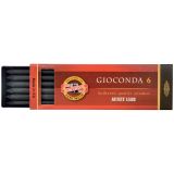 Грифели для цанговых карандашей Koh-I-Noor "Gioconda", В, 5,6мм, 6шт., круглый, пластик. коробка Грифели для цанговых карандашей Koh-I-Noor "Gioconda", В, 5,6мм, 6шт., круглый, пластик. коробка