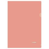 Папка-уголок СТАММ "Акцент" А4, 180мкм, пластик, непрозрачная, коралловая