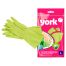 Перчатки резиновые York с экстрактом Алоэ, с хлопковым напылением, разм. L