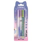 Ручка шариковая MESHU "Meow spring" 3шт., синие, 0,5мм, блистер Ручка шариковая MESHU "Meow spring" 3шт., синие, 0,5мм, блистер