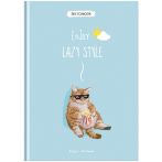 Скетчбук 120л., А5 BG "Кот с попкорном", 7БЦ, матовая ламинация, трехцветный тонированный блок, 80г/м2
