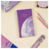 Записная книжка 95*175мм 96л. на гребне MESHU "Moon light", матовая ламинация, твердая обложка, выборочный УФ-лак