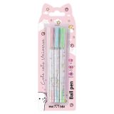 Ручка шариковая MESHU "Cute kittens" 3шт., синие, 0,5мм, блистер Ручка шариковая MESHU "Cute kittens" 3шт., синие, 0,5мм, блистер
