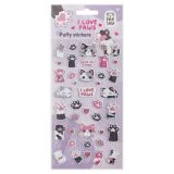 Наклейки объемные MESHU "Love Paws", 10*23см, с блестками, инд. уп., европодвес