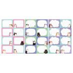 Набор бумажных наклеек для маркировки школьных принадлежностей MESHU "Cute cats", ассорти 6шт., европодвес