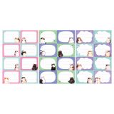 Набор бумажных наклеек для маркировки школьных принадлежностей MESHU "Cute cats", ассорти 6шт., европодвес