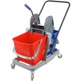 Тележка уборочная OfficeClean, 2 съемных ведра 23л., механический отжим, пластиковый каркас Тележка уборочная OfficeClean, 2 съемных ведра 23л., механический отжим, пластиковый каркас