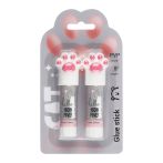 Набор клей-карандаш MESHU с топпером "Paw", 8г, 2шт в блистере, ПВП, белый