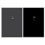 Тетрадь 96л., А4, клетка, на гребне BG "Моноколор. Черный. Лаконичный"