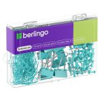 Набор мелкоофисных принадлежностей Berlingo, 120 предметов, голубой, пластиковая упаковка Набор мелкоофисных принадлежностей Berlingo, 120 предметов, голубой, пластиковая упаковка