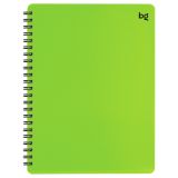 Тетрадь 48л., А5, клетка на гребне BG "Неон", пластиковая обложка, салатовая