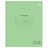 Тетрадь 24л., клетка BG "Однотонная", зеленая