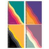 Записная книжка А6 120л. на гребне BG "Яркая волна"