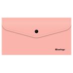 Папка-конверт на кнопке Berlingo "Instinct" С6, 200мкм, фламинго