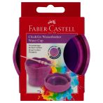 Стакан для воды Faber-Castell "Clic&Go", складной, розовый мрамор Стакан для воды Faber-Castell "Clic&Go", складной, розовый мрамор