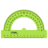 Транспортир 12см, 180° СТАММ, пластиковый, прозрачный, зеленый неон Транспортир 12см, 180° СТАММ, пластиковый, прозрачный, зеленый неон