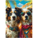 Пазл  260 эл. ТРИ СОВЫ "Австралийские овчарки под пальмами"