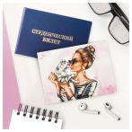 Обложка для студенческого билета, пропуска, удостоверения OfficeSpace "Meow", ПВХ, фотопечать Обложка для студенческого билета, пропуска, удостоверения OfficeSpace "Meow", ПВХ, фотопечать