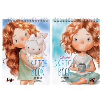 Скетчбук для акварели 20л., А5 BG 