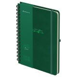 Записная книжка А5 96л., кожзам, на гребне, Greenwich Line "Просто начни. Зеленый", твердая обложка, тиснение фольгой, с петлей для ручки