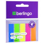 Флажки-закладки Berlingo "Ultra Sticky", 44*12мм, 25л*5 неоновых цветов, европодвес