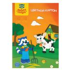 Картон цветной А4, Мульти-Пульти, 10л., 10цв., немелованный, в папке, "Приключения Енота"