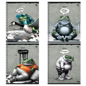 Тетрадь 48л., А5, линия на гребне BG 