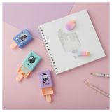 Ластик MESHU "Secret", 35*67*17мм, термопластичная резина, выдвижной, пластиковый футляр