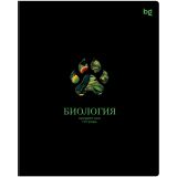 Тетрадь предметная 48л. BG "Информационное поле" - Биология, soft-touch ламинация, выб. лак