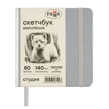 Скетчбук 80л., 120*120 Гамма 