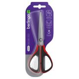 Ножницы Berlingo "Easycut 300", 19см, красные, мягкие вставки, европодвес Ножницы Berlingo "Easycut 300", 19см, красные, мягкие вставки, европодвес