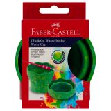 Стакан для воды Faber-Castell "Clic&Go", складной, зеленый мрамор Стакан для воды Faber-Castell "Clic&Go", складной, зеленый мрамор